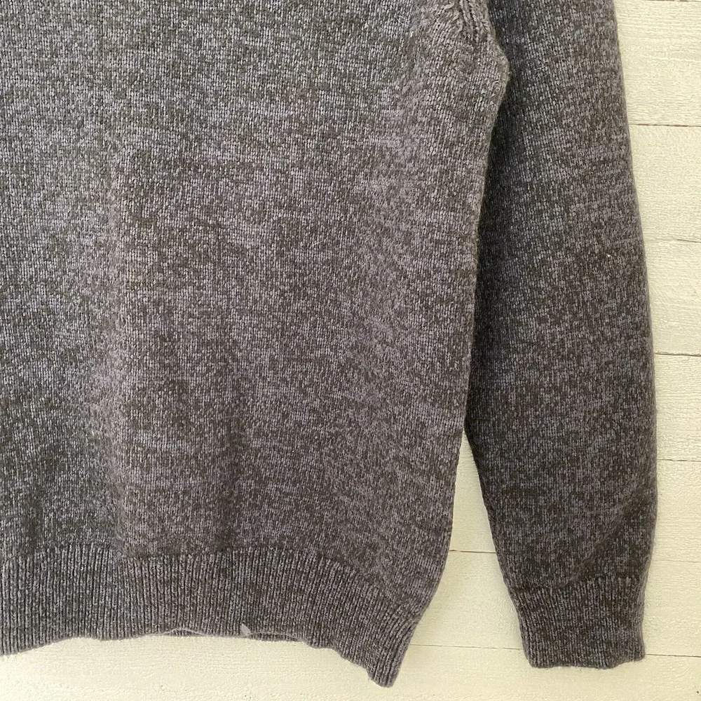 Banana Republic Mens Sweater Large Long Sleeve Solid Blue Pullover Wool Blend‎